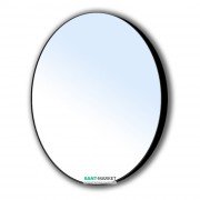 Дзеркало у ванну кімнату Volle овальне 60x60 см на сталевій рамі чорного кольору 16-06-905
