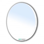 Зеркало в ванную комнату Volle овальное на стальной раме белого цвета  60x60 см 16-06-916
