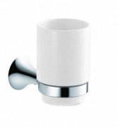 Стакан для зубных щеток Kraus Amnis с настенным держателем керамика/латунь хром KEA-11104CH