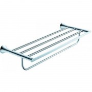 Поличка для ванної Kraus Amnis з тримачем для рушників латунь хром KEA-11142CH