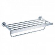 Полочка для ванной Kraus Imperium с держателем для полотенец латунь хром KEA-12242CH