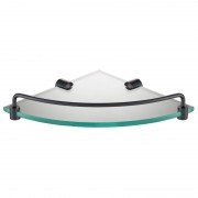 Поличка для ванної Kraus Elie скляна з бортиком матовий чорний KEA-18846MB