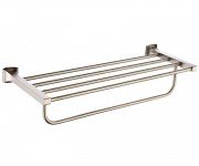 Полочка для ванной Kraus Fortis с держателем для полотенец латунь сатин KEA-13342BN