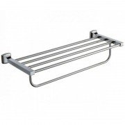 Полочка для ванной Kraus Fortis с держателем для полотенец латунь хром KEA-13342CH