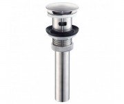 Сливной клапан для раковины Kraus с отверстиями для перелива воды латунь хром PU-11CH