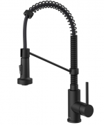 Смеситель для кухни Kraus Bolden пружинный матовый чёрный KPF-1610MB