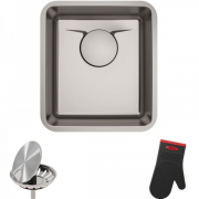 Мийка для кухні прямокутна Kraus Dex під стільницю нержавіюча сталь Radiant Pearl KD1US17B