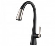 Смеситель для кухни Kraus Nolen нержавеющая сталь/чёрный матовый KPF-1673SFSMB