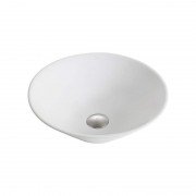 Раковина для ванной Kraus Elavo накладная Ø41,5 см керамика белый KCV-143