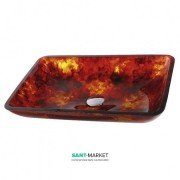 Раковина для ванной Kraus Multi-Tone стекло огненный опал GVR-400-RE-15mm