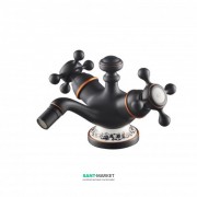 Змішувач для біде Kraus Apollo двухвентильний темний шоколад KEF-16023-ORB