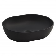 Раковина для ванної накладна Volle Amadeus 50х38 см кераміка чорна 13-01-06Black