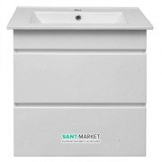 Тумба підвісна МДФ / ДСП 58х44 см з раковиною для ванної Volle Fiesta білий 15-600-01