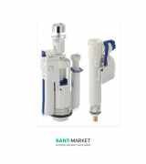 Механізм змиву для бачка унітазу Artceram Hermitage з кнопкою хром ACA006 71