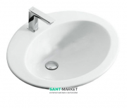 Раковина для ванной ArtCeram Eolo 59х48 см белый глянцевый ELL001 01;00