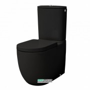 Чаша унітазу-моноблок ArtCeram File 2.0 36х67 см чорний матовий FLV003 17; 00