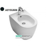 Біде підлогове з одним отвором Hatria Fusion 35.5х54 см чорний A0Y0U606