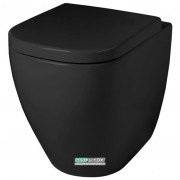 Унитаз напольный ArtCeram Faster 37х53 см чёрный глянцевый FSV005 03;00
