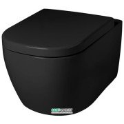 Унітаз підвісний ArtCeram Faster 36,5х53 см чорний глянсовий FSV003 03; 00