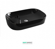 Раковина для ванной ArtCeram Ghost 65х41,5 см чёрный глянцевый GHL002 03;00