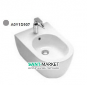 Біде підвісне з одним отвором без бокових отворів Hatria Fusion 35.5х54 см цемент A0Y1D907