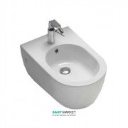 Біде підвісне з одним отвором без бокових отворів Hatria Fusion 35.5х54 см білий Y1D901