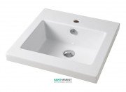 Раковина для ванної ArtCeram Gap 59,5х51 см білий глянсовий GPL006 01; 00