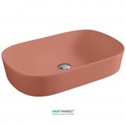 Раковина для ванной ArtCeram Ghost 65х41,5 см красный коралл GHL002 14;00