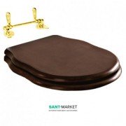 Сидіння з кришкою для унітазу ArtCeram Hermitage горіх / золото HEA004 73