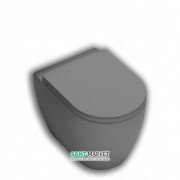 Унітаз підлоговий приставний Hatria Fusion 35.5х54 см антрацит A0YXVD08