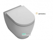 Унітаз підлоговий приставний Hatria Fusion 35.5х54 см слонова кістка A0YXVD12