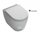 Унитаз напольный приставной Hatria Fusion 35.5х54 см пепельный A0YXVD45