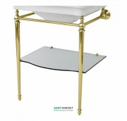 Консоль під раковину ArtCeram Hermitage на 68 см з полицею золото HEA015 73