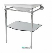 Консоль под раковину ArtCeram Hermitage на 68 см с полкой хром HEA015 71