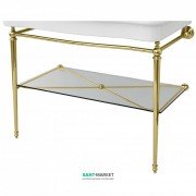 Консоль под раковину ArtCeram Hermitage на 112 см с полкой золото HEA017 73