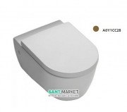 Унитаз подвесной безободковый Hatria Fusion 35.5х54 см коричневый A0Y1CC28