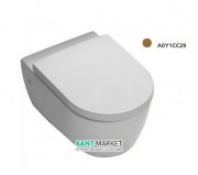 Унітаз підвісний безободковий Hatria Fusion 35.5х54 см тютюновий A0Y1CC29