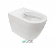 Унитаз напольный приставной Hatria Fusion 35.5х54 см с функцией биде белый VBYXVD01