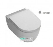 Унитаз подвесной безободковый Hatria Fusion 35.5х54 см цемент A0Y1CC07