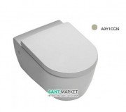 Унитаз подвесной безободковый Hatria Fusion 35.5х54 см песок A0Y1CC26