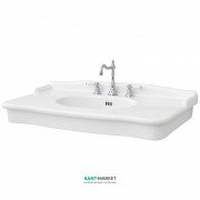 Раковина для ванной ArtCeram Hermitage 112х63 см белый глянцевый HEL004 01;00