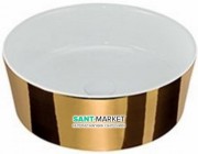 Раковина для ванной накладная Hatria HAPPY HOUR_Trilogy Gold edition 24k 440x440 YXSKB6