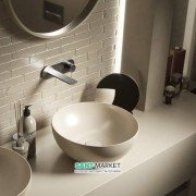 Раковина для ванной накладная Hatria HAPPY HOUR SLIM_Alchemy IVORY 400x400 A0Y1VF12