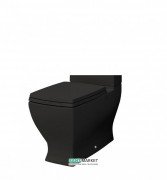 Чаша унітазу-моноблок ArtCeram JAZZ 36х69 см чорний глянсовий JZV003 03; 00