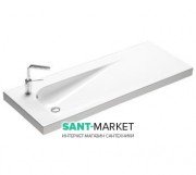 Раковина для ванной подвесная Hatria Grandangolo 130х50 см с отверстием под смеситель белый YXF401