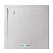 Душовий піддон Artceram Texture 90х90 см білий глянсовий PDQ008 01; 00