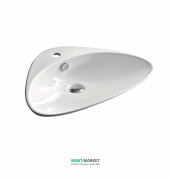 Раковина для ванної ArtCeram Plettro 60х44 см білий глянсовий PTL001 01; 00