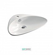 Раковина для ванної ArtCeram Plettro 60х44 см білий глянсовий PTL001 01; 00