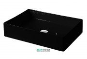 Раковина для ванної ArtCeram Scalino 55х38 см чорний глянсовий SCL002 03; 00