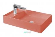 Раковина для ванной ArtCeram Scalino 60х38 см красный коралл SCL003 14;00